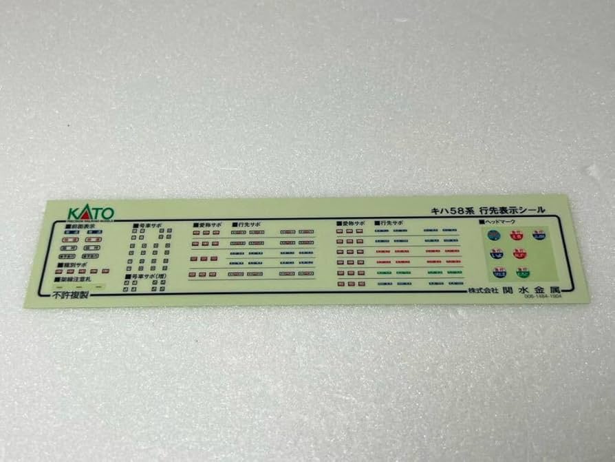 Amazon.co.jp: KATO キハ58系 行先表示 シール Nゲージ 車輌